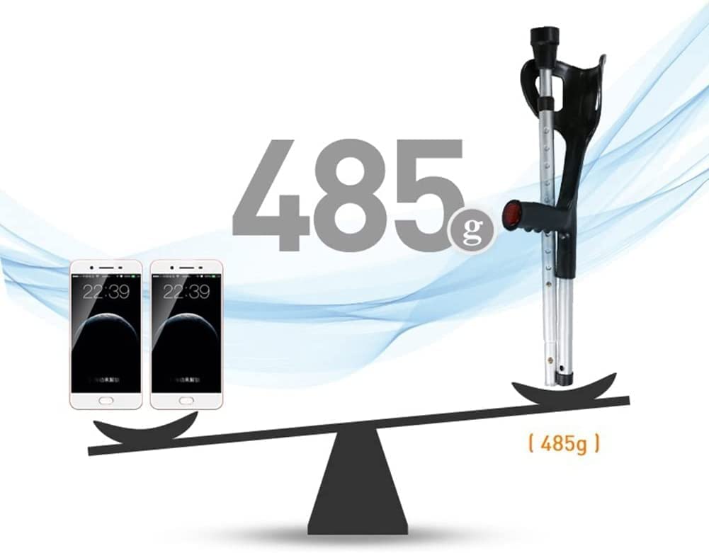 PAASHE Muletas de Aluminio, 2 Bastones Plegables para antebrazos, Altura de 55-75 Pulgadas, Bastones Ajustables para Viajar o Trabajar, bastón para Caminar