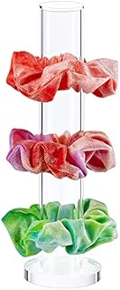 Acrylic Scrunchie Holder Clear Hair Tie Organiser Stand, Jewelry Bracelet Headband Accessories Display Tower for Teen Girls/Women - 25.4 cm