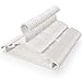 ilauke Lot de 48 Cintres Vêtements Bébés D'enfan en Plastique,Durables Stockage Cintres pour Enfants Cintres Bebe Couleur Unie Antidérapants pour Pantalon et Jupe bébé et Petits Enfants,Blanc,27,5cm