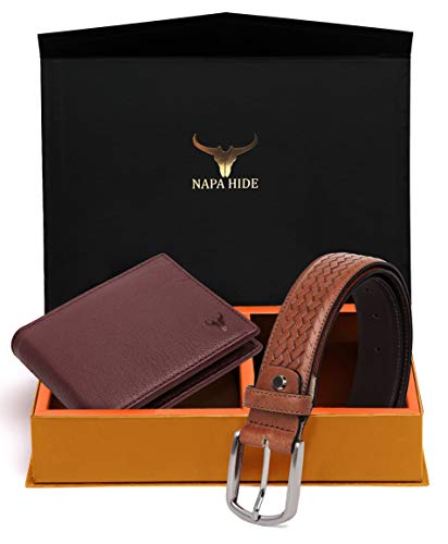 Image of NAPA HIDE Slim Zipper Card Holder Wallet for Men & Women | RFID Blocking Accordion Credit Card Case | Compact Cash & Card Organizer with Smooth Metal Zip (Brown)