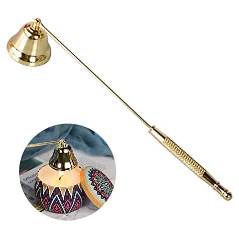 Ainmto Candle Snuffer Gold Candle Wick Snuffer Accessory for Putting Out Candle Flame Safely Cover