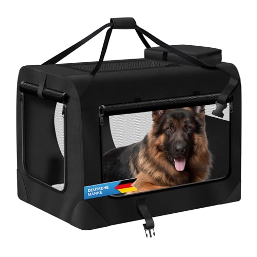 Hunde-Transportbox Tier Hundebox Transporttasche faltbar Hundetasche Haustier-Transport Atmungsaktiv & Wasserabweisend für Hunde & Katzen (XXXL - 102x69x69 cm)
