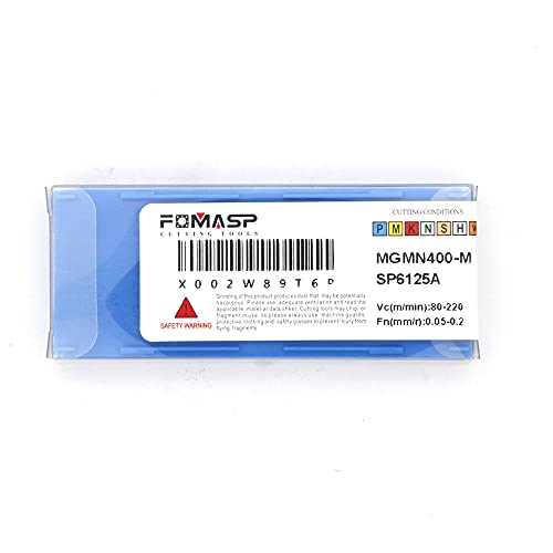Fomasp Mgmn400-M Carbide Grooving Inserts For Mgehr/L And Mgivr/L Grooving Cut-Off Tool Holder, Installed With Kolory, Cvd Yellow Coating, 10Pcs #TOP5