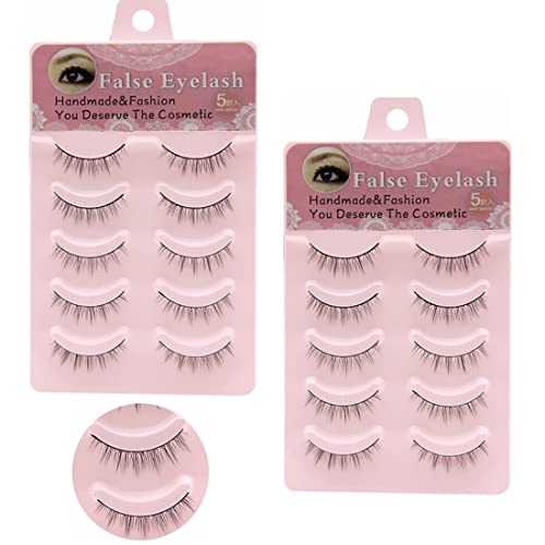 手作りつけまつげ 3D ナチュラル クロス 人気なふんわり ミンクつけまつげ 透明軸アイラッシュバリューパック 5ペア ) …