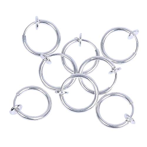 ZYCX123 Clips para Las Orejas Clips de Cobre del oído para no Piercing Pendientes del aro abofetea cartílago Set Hombres Mujeres 8 pcs