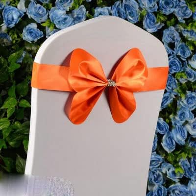 Spandex Chair Sash Wedding Chair Sash Mini Style Bow Tie Hotel Party Show-Green(Orange)