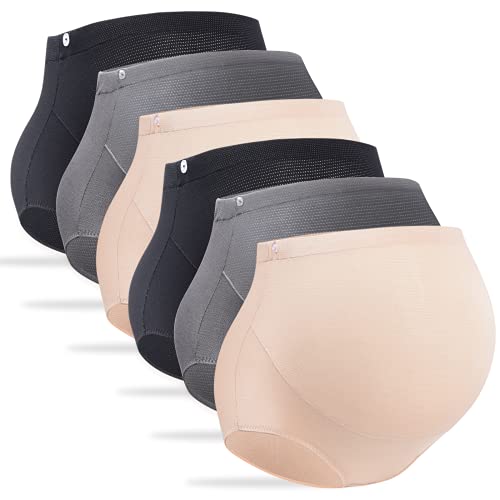 Lupantte Maternity Underwear Over Bump Womens Pregnancy Panties High Waist Adjustable Waistband