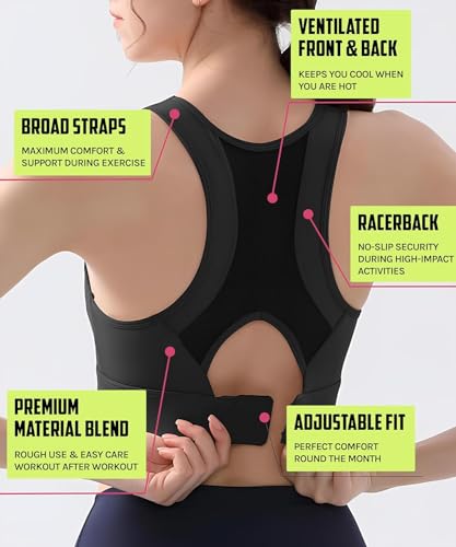 Image of GLAMORAS Nylon Spandex Active Sports Bra for Women | Full Coverage, Non-Wired, Seamless, Stretchable & Support Activewear for Women | Criss Cross Back Crop Tops for Gym, Yoga & Workout - Size: S - 2XL