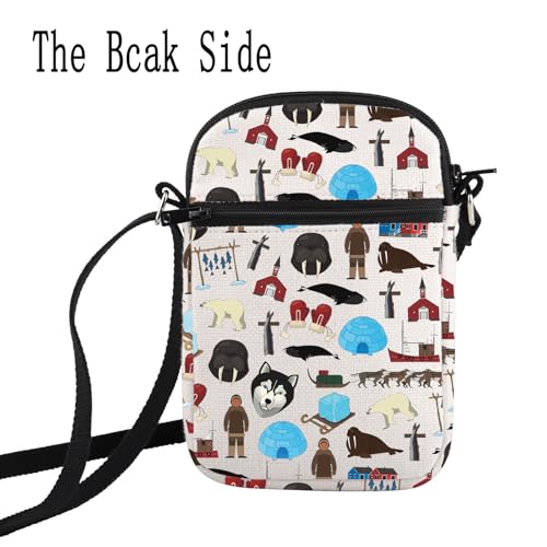 HOLLP Greenland Map Crossbody Bag Greenland Travel Gift Greenland Pride Small Sling Bag Greenland Souvenirs Gifts4