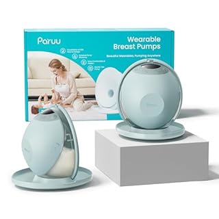 Paruu P20 Hands-Free Wearable Electric Breast Pump - 4 Modes & 12 Suction Levels, 19/21/24mm Double-Sealed Flanges, Visible Milk Volume & Pumping Time, Lightweight Portable (2 Pack, Light Green)