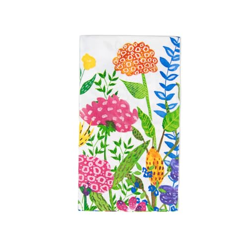 Caspari Cottage Floral Guest Towel Napkins - 15 Per Package
