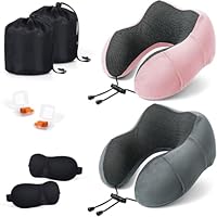 Cuscino Da Viaggio Memory Foam Con Maschera E Tappi - Regolabile Per Aereo, Auto, Ufficio - Foto 5