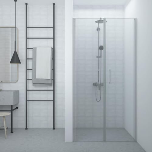 Cabine de douche 65 cm Saloon Mur Mur avec deux portes battantes En Cristal trempé Transparent