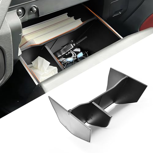 JLQP Car Glove Box Organizer Fit for Nissan Frontier 2022-2025 2026 (S/Pro-X/Pro-4X/SL) Accessories - Multi-Compartment Storage Heavy Duty ABS Glove Box Storage Divider