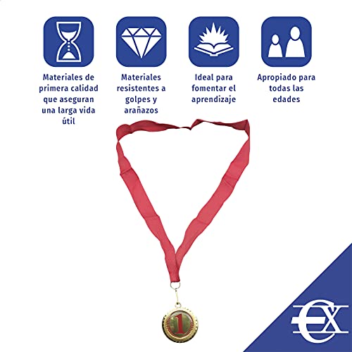 Médaille d'étoiles dorée - Médaille pour prix - Prix pour enfants - Trophée - Médaille pour apprentissage - 48 x 8 cm - Image 4