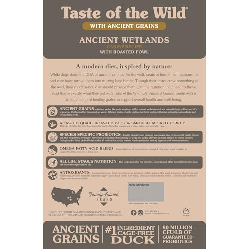 Taste of the Wild Ancient Wetlands Canine Recipe with Roasted Fowl and Ancient Grains 5lb