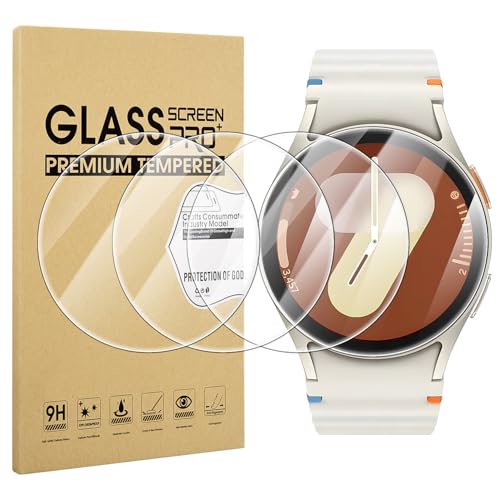 Suoman 4-Pack for Samsung Galaxy Watch 7/8 40mm (2024/2025) Tempered Glass Screen Protector,[Anti-Scratch] 9H Hardness protective film