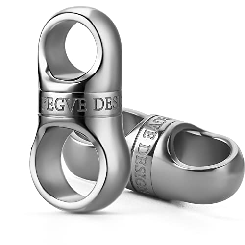 Tisur Titanium Key Ring,Small Chain Rings Heavy Duty Swivel Keyrings Carabiner Keychain For Men And Women Assecories (2Pcs Silver) #TOP7