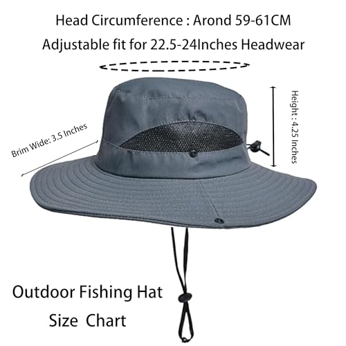 Chapéu de sol de aba larga para uso externo masculino e feminino com malha respirável - Chapéu balde