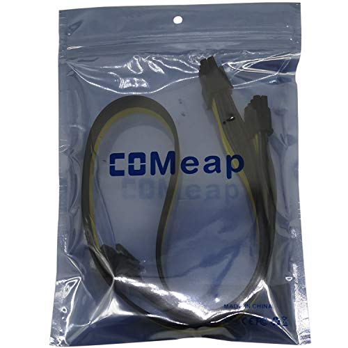 COMeap 8 Pin Male to Dual 2X 8 Pin (6+2) Male PCI Express Power Adapter Cable for EVGA Power Supply 24-inch+8-inch (62cm+21cm) (NOT Compatible with Seasonic Sentey and Corsair Power Supply) - Thumbnail 2