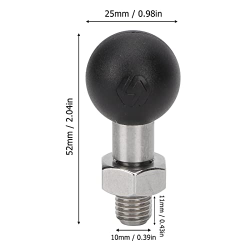 Vingvo Threaded Ball Adapter, Stainless Steel Ball With Right Thread Widely Used For Brackets (M8) #TOP6