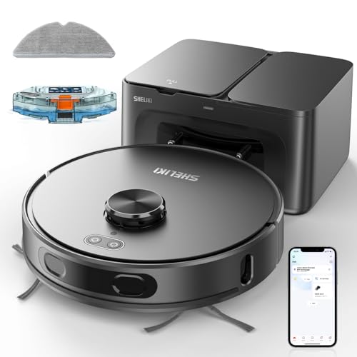 Robot Vacuum and Mop, 3-in-1 Robotic Vacuum Cleaner with 70-Day Self-Emptying Base, 360&deg; LiDAR...