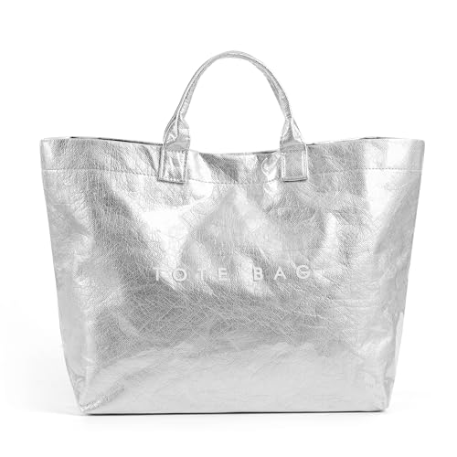 Image of Lushandy PVC Tote Bag for Women Jelly Beach Bag Top Handle Hobo Handbag | Water-Resistant, Wipe Clean, Lightweight