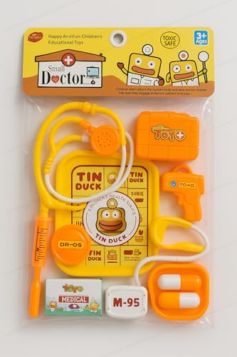 Image of SHAKTISM Doctor Play Set for Kids, 13 Piece Medical Kit with Duck Theme, Pretend Play Toys for Boys and Girls 3+ Years, Multicolor