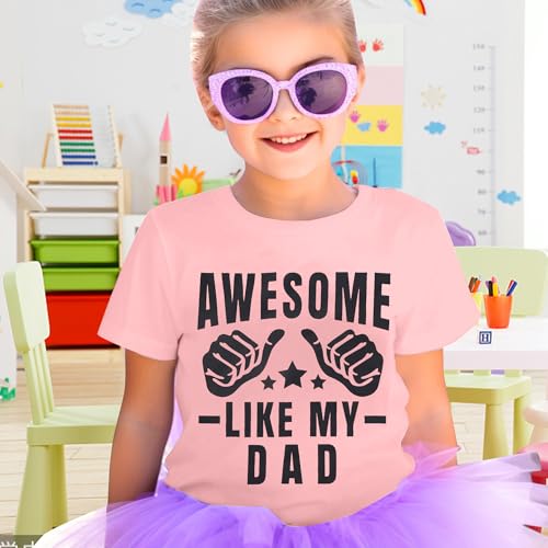 Image of Awesome Like My Daughter Shirt: Dad Shirts Men Fathers Day Tshirt Dad Birthday Gift Short Sleeve Tee Top