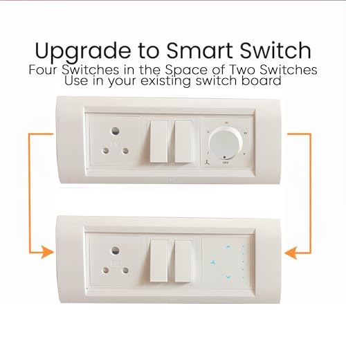 Conbre SF1 Wi-Fi based Smart Fan Touch Switch for automation, remote and 5 speed control | Compatible with Alexa, Google Assistant & Siri (White) 2 41jbneodioL