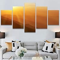 SIGNWIN 5 Panel Canvas Wall Art Modern Art Forest Multicolor Photography Relax/Calm Romantics Scenic for Home Decorations Ready to Hang - 60