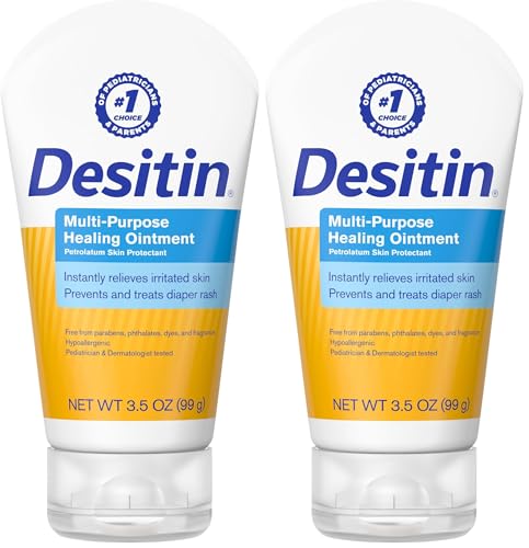 Image of Desitin Skin Protectant Diaper Rash Ointment | Multi-Purpose | With Vitamins A & D | Travel Size | Pack of 2