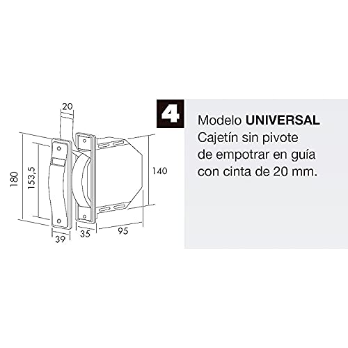 Enrouleur de sangle WOLFPACK C-20 Pint récupérateur de store universel blanc - 3