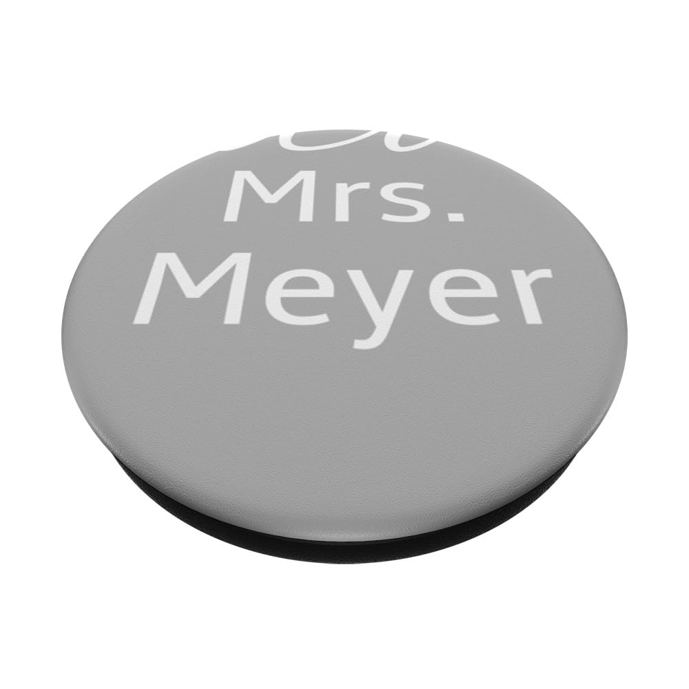 Mrs. MEYER personalized engagment announcment PopSockets Swappable PopGrip, Black - Image 2