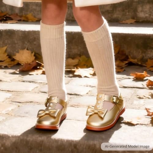 Image of Felix & Flora Toddler Little Girl Princess Dress Shoes-Mary Jane Flats for Girl Party School Shoes