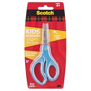 3M Scotch Kids Scissors | 5″ Scissors | Blunt Tip | Right and Left Handed | Paper, crafts, school