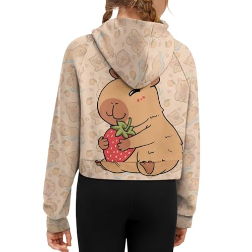 Girls Casual Hoodies Cropped Half Zip Fashion Pullover Tops Kids Long Sleeve Workout Running Sweatshirt with Pocket2