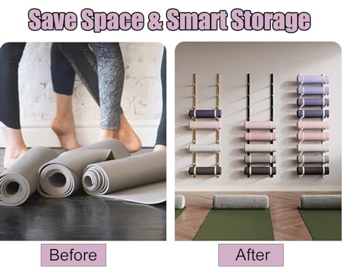 Support mural pour tapis de yoga durable et peu encombrant