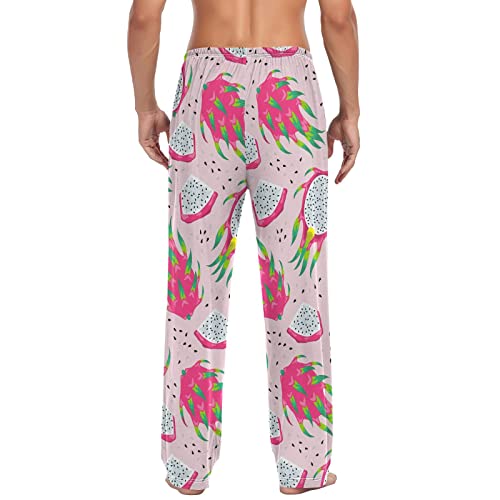 Dragon Fruits Pajama Pants Tropical Men's Pajama Bottoms Lounge Sleepwear PJs Casual Lightweight Sleep Pants M2