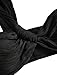 ZAFUL Women's One Shoulder Bikini Top Twisted Ruched Padded Bandeau Bikini Top Swimsuit Bathing Suits Top (3-Black, S)