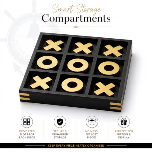 Juego de Mesa Tic Tac Toe Premium de Madera 10 Pulgadas miniatura 6