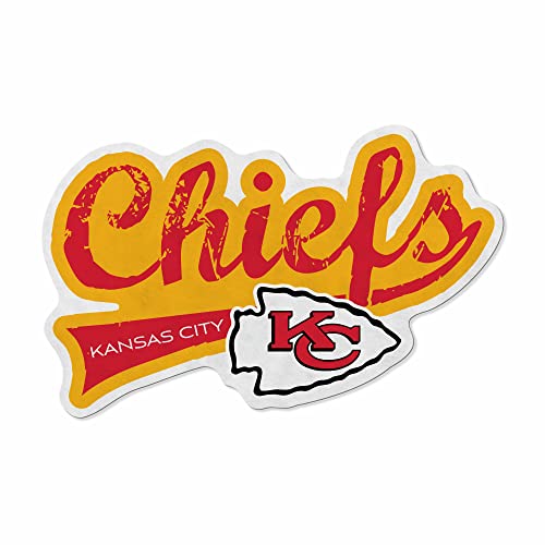 Rico Industries NFL Football Kansas City Chiefs Distressed Shape Cut Pennant - Home and Living Room Décor - Soft Felt EZ to Hang
