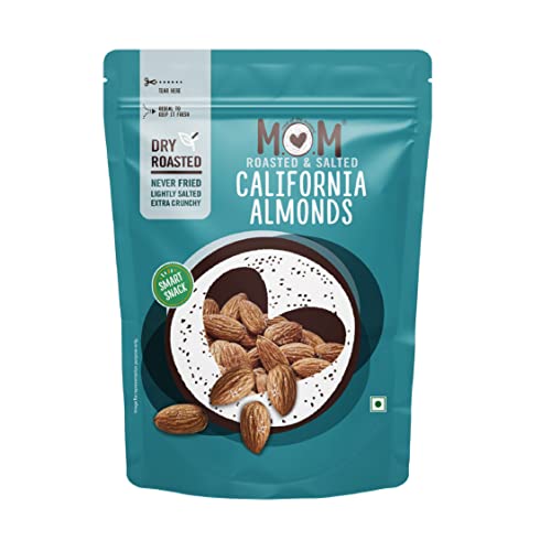 Image of MOM - Meal of the Moment, Roasted & Salted Almonds, 46g / 48g (Pack of 4) - Rich source of fiber | High in Protein | Smart Snack | Dry Fruit