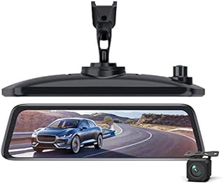 AUTO-VOX V5PRO OEM Mirror Dash cam 1080P Rear View Mirror Camera with Night Vision, Full Laminated Touch Screen with Front and Rear Cam, Reversing Camera, Parking Mode, GPS Tracking, Hardwire Kit