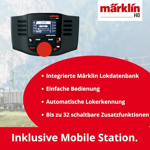 Märklin 29000 - Digital-Startpackung, Spur H0, Startset mit C-Gleis Schienen und Mobile Station
