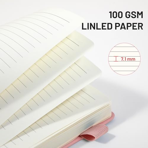 Carnet ligné rose B5 pour organiser vos projets et notes de bureau