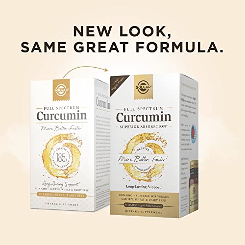 Solgar Full Spectrum Curcumin - 90 Licaps - Superior Absorption - Brain, Joint & Immune Health - Non-Gmo, Vegan, Gluten Free, Dairy Free - 90 Servings #TOP1