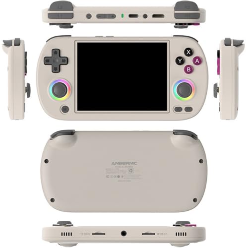 RG40XXH Consola Retro Portatil, Pantalla IPS de 4 Pulgadas, Consola de Videojuegos Portátil con Sistema Linux de Código Abierto, Tarjeta TF de 64GB, 5000+ Juegos Clásicos(Gray)