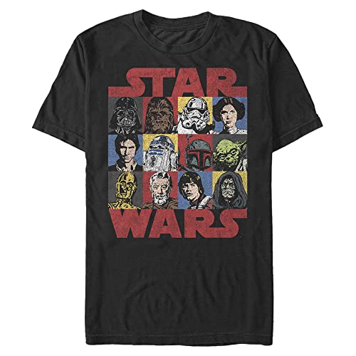 T-shirt Star Wars Groupe d'Étoiles pour homme en coton noir