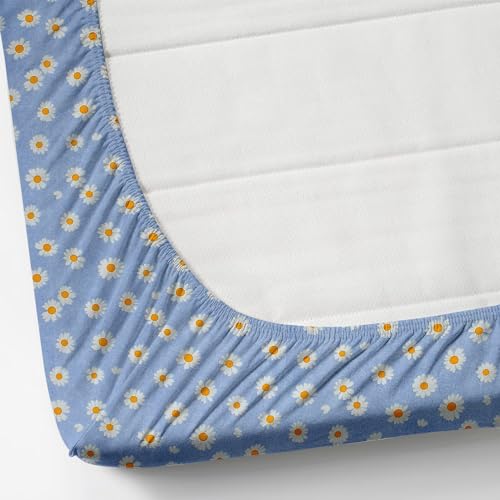 Image of Jashan Elastic King Size Fitted bedsheets with 2 Pillow Cover | King Size bedsheets | 100% Glace Cotton | Fitted bedsheet Cotton King 72 inch x 78 inch inches (Double Elastic Bedsheet, Multi-04)